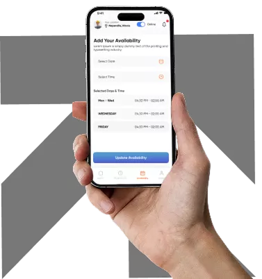 Mobile application availability screen