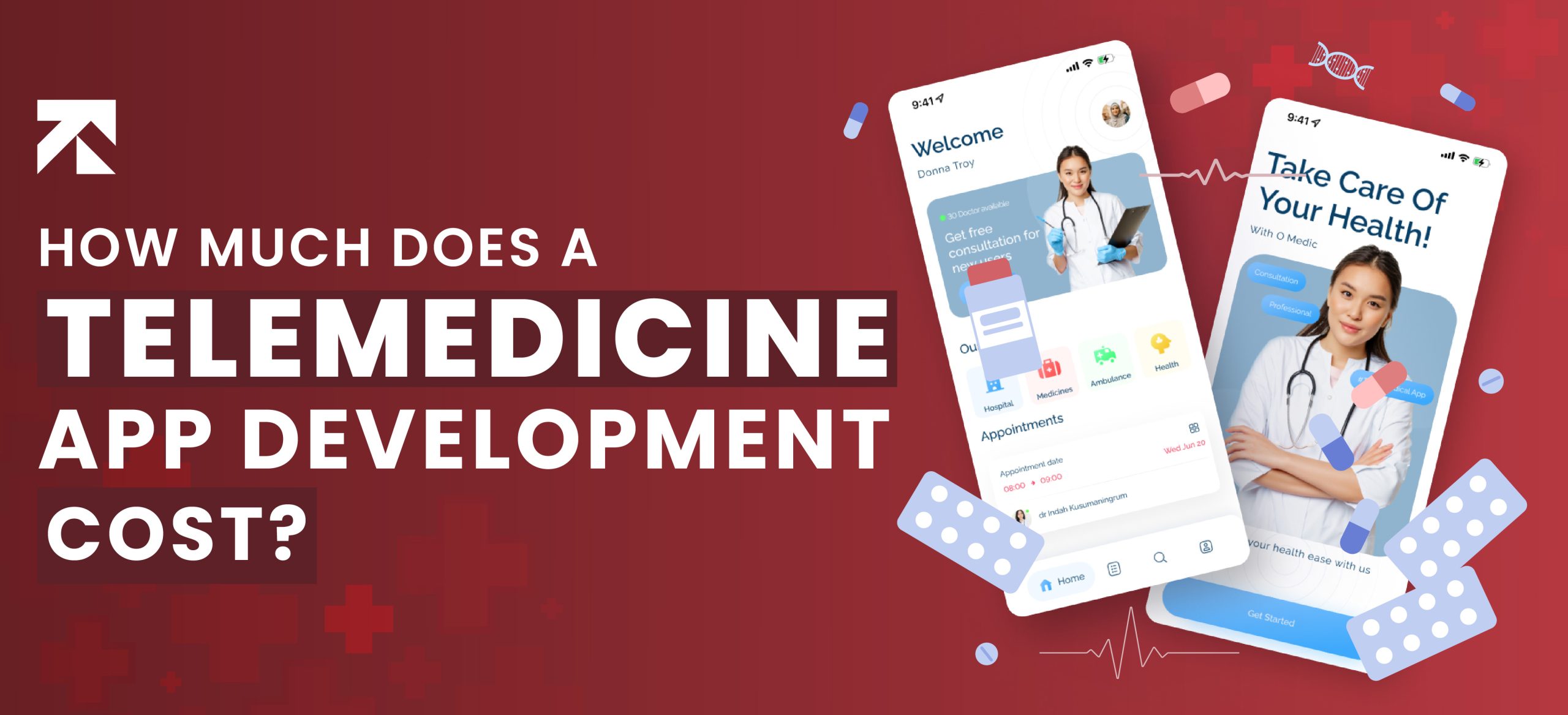 telemedicine app development cost blog banner