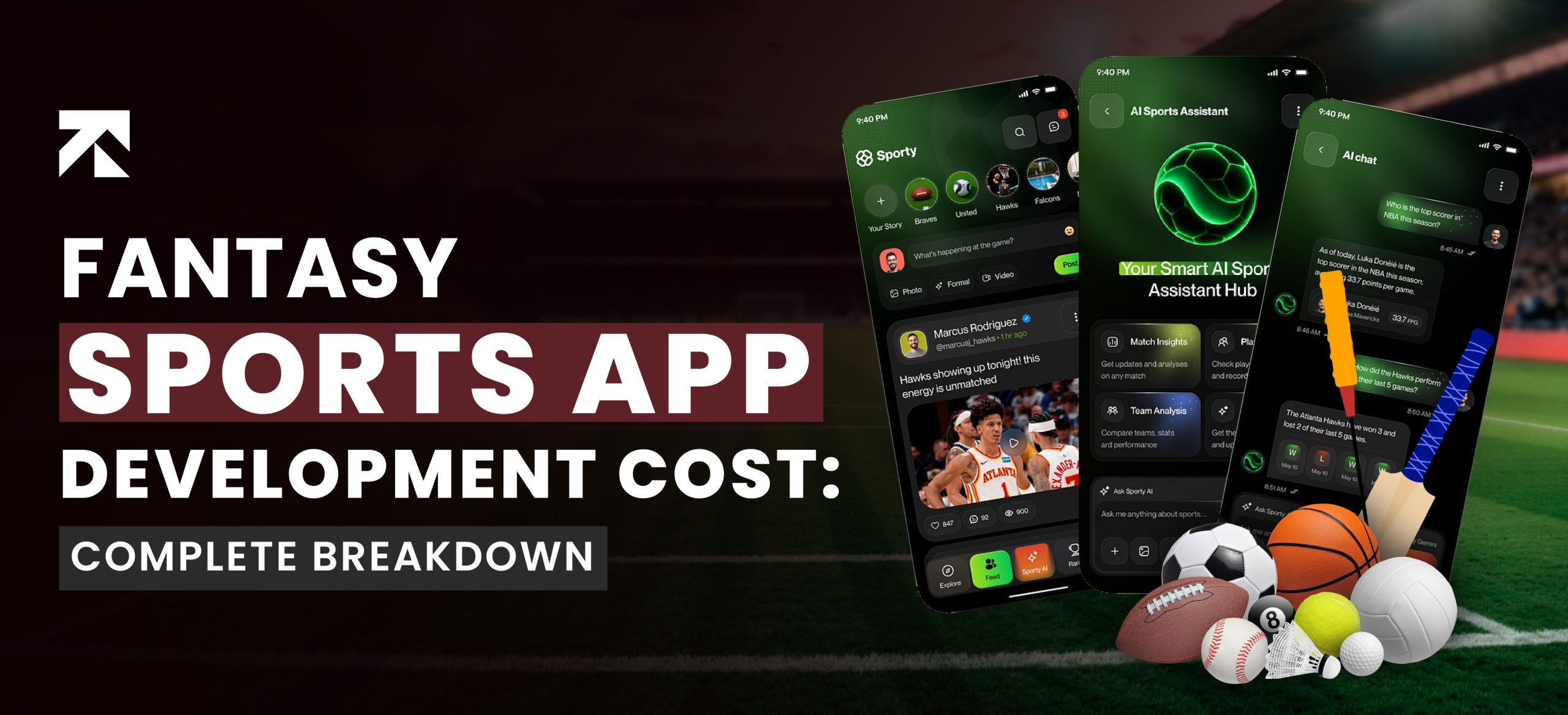 blog banner of fantasy app development cost