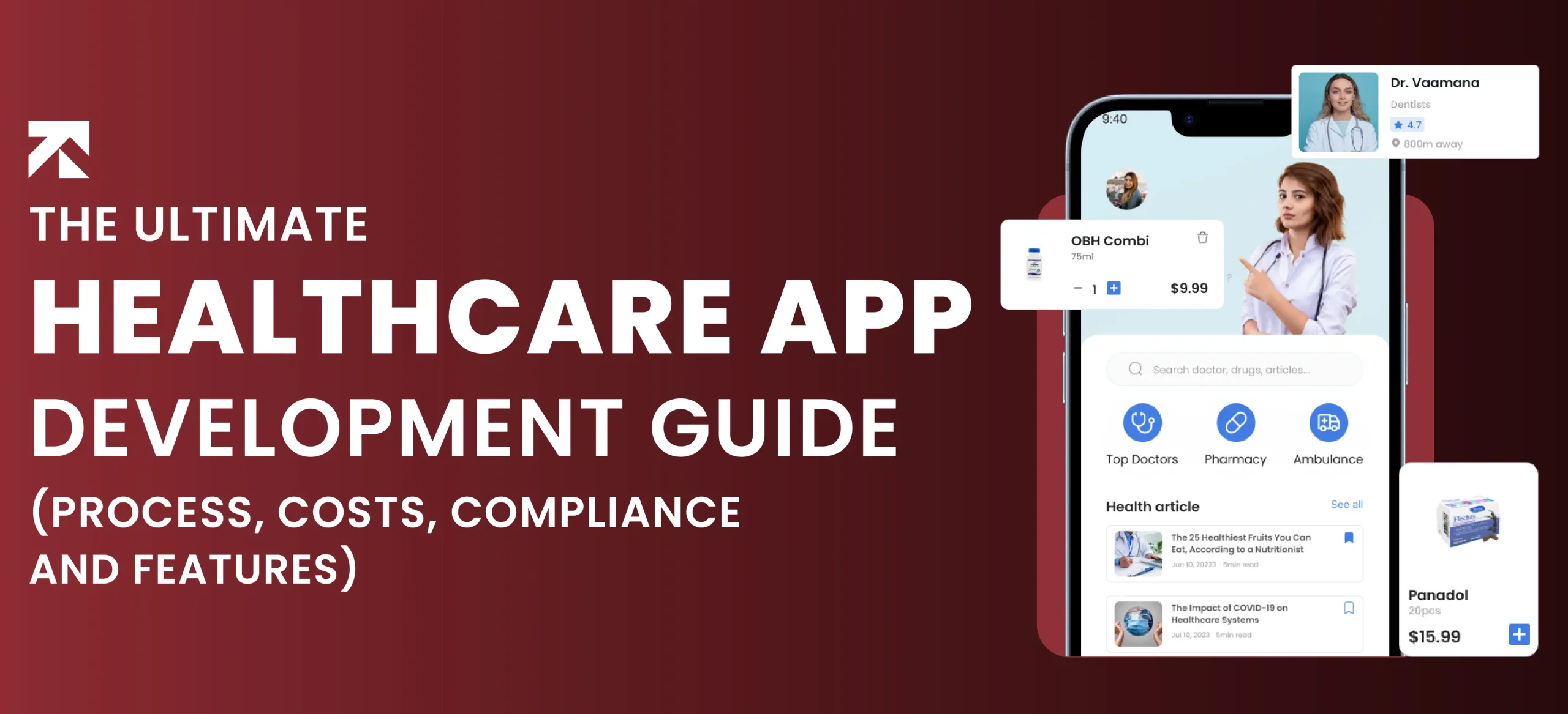 blog banner of healthcare app development guide